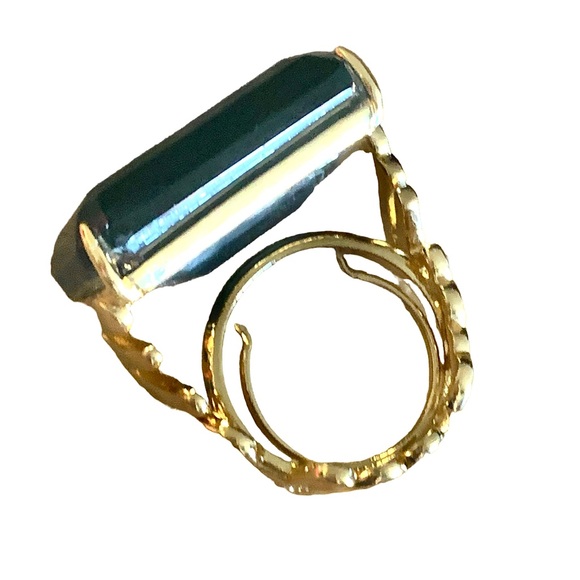 ♠️ KATE SPADE NEW YORK What a Gem Emerald Green Crystal Gold Womans Ring Jewelry - Picture 6 of 10